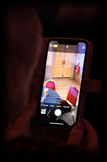 Taking a photo of a phone taking a photo