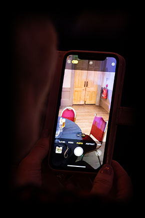 Taking a photo of a phone taking a photo