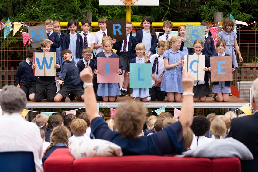 Mrs Wilce headteacher farewell assembly at St Mary & St John Primary School North Luffenham