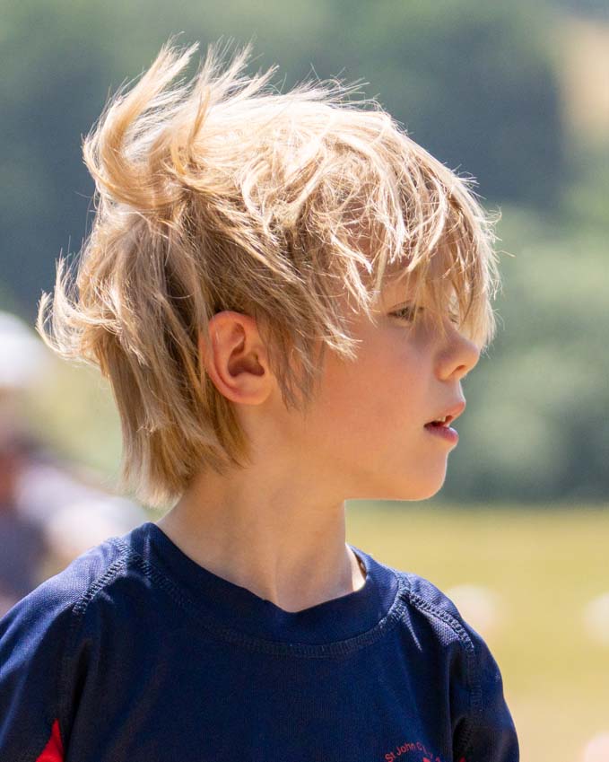 Primary school boy sports headshot