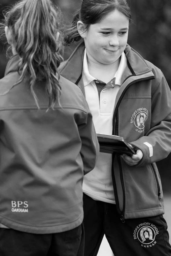 Brooke Priory School Oakham girls in their sports uniform