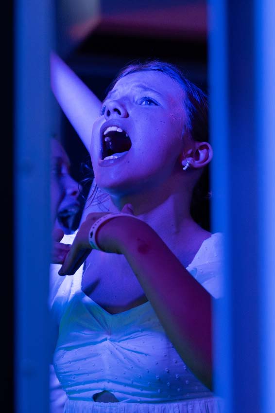 Primary leavers party KidZco disco school girl singing in Rutland