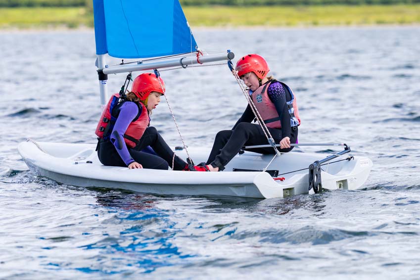 Hilarious facial expressions primary school sailing at Rutland Water