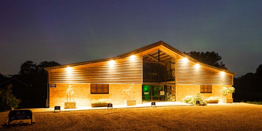 Picks Barn Rutland shining under the northen lights