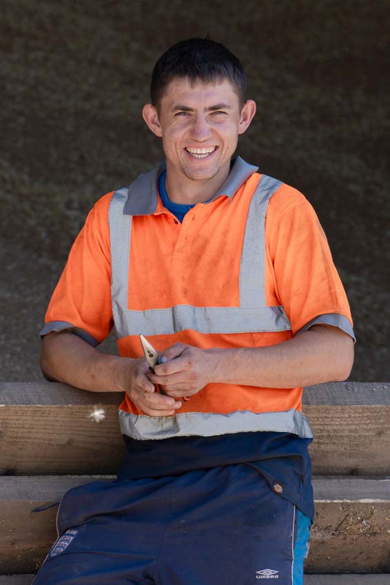 Personnel photos taken for a farming company in Rutland with this worker stood outside a grain store