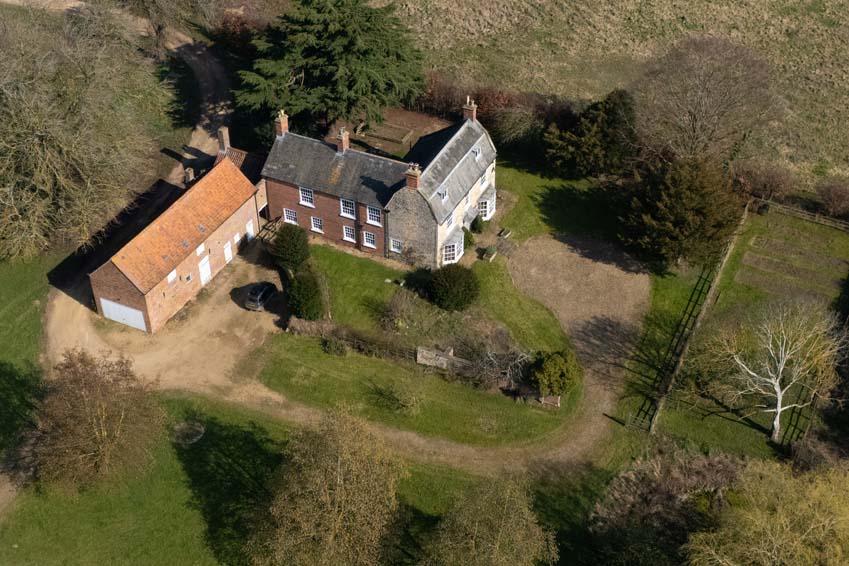 West Laughton Farmhouse Aslackby aerial photograph taken for Lyndon Estate